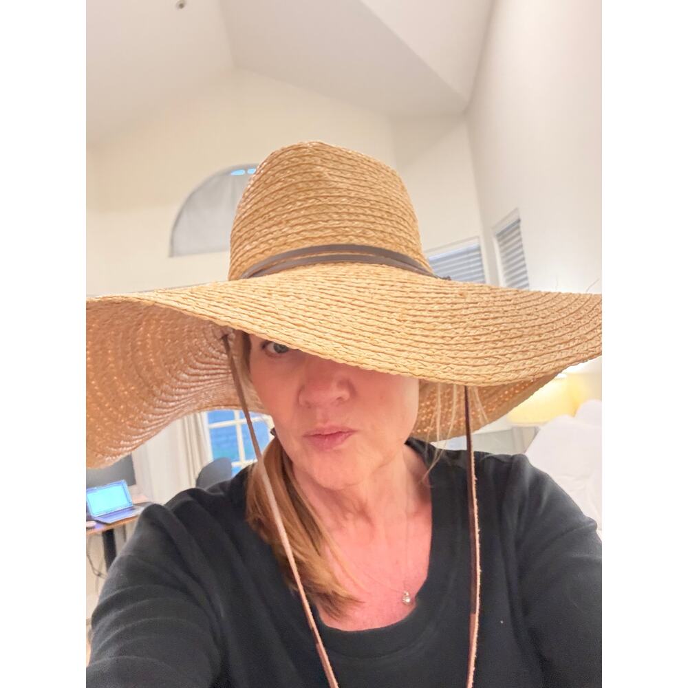UGG Australia Wide Brim 100% Rafia Cottagecore Garden Hat - Picture 2 of 9